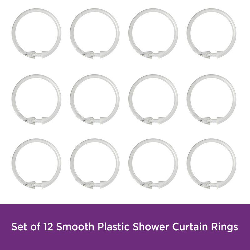 Wayfair Basics® Brune Round Plastic Shower Curtain Rings & Reviews